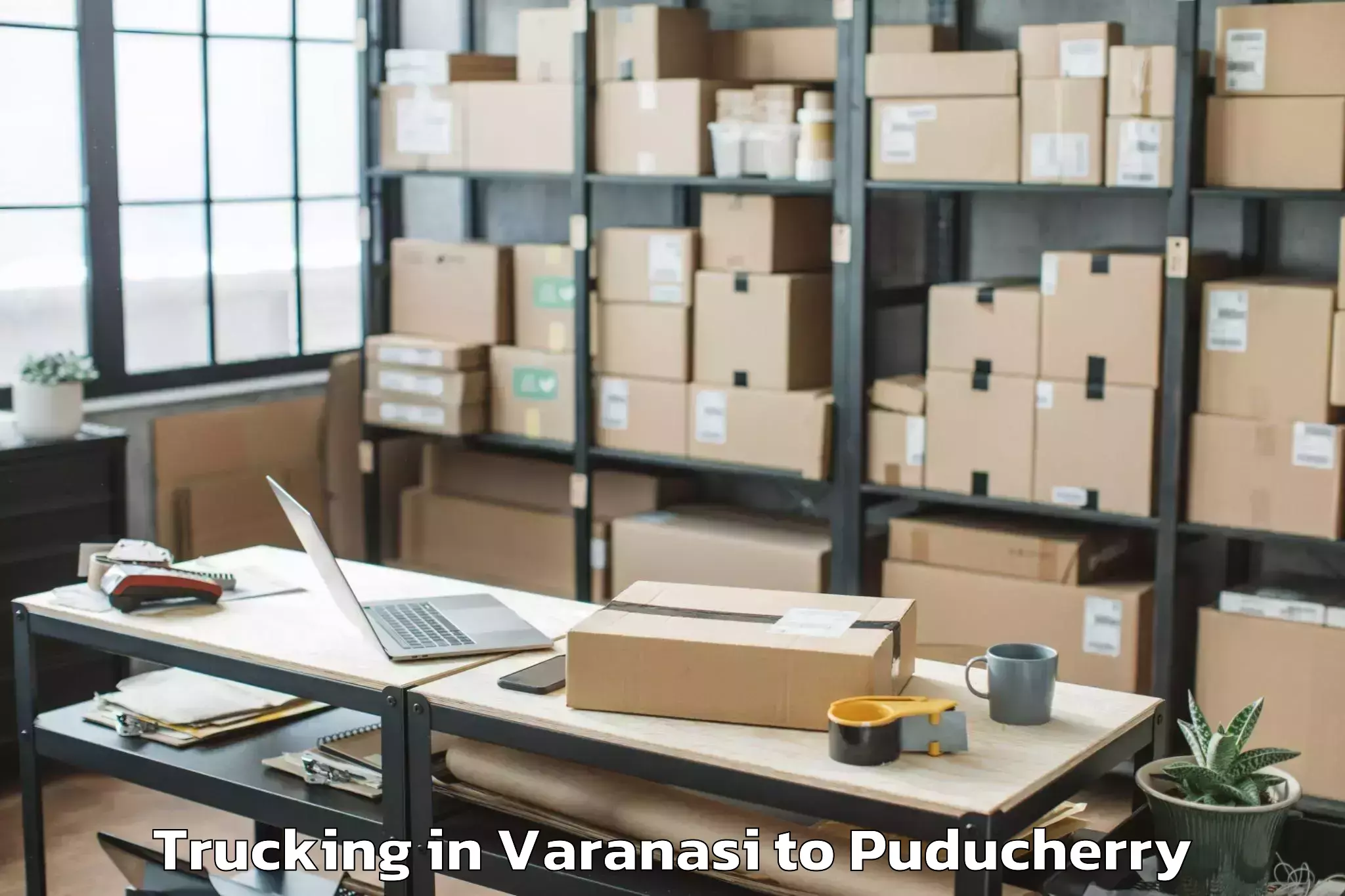 Top Varanasi to Puducherry Trucking Available